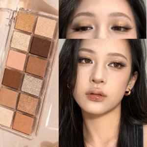TEMU [빠른배송] 1/1+1 섀도우 팔레트 섀도우 팔레트 12색 펄 아이 섀도우 컬러 팔레트 무대 색조 메이크업 대용량 방수 워터프루프 반짝반짝 화장품