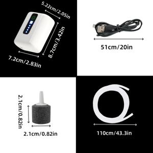 TEMU 낚시 애호가를 위한 독점 기기! USB 충전식 리튬 이온 에어 펌프, 고급 소음 감소 기술 적용, 초저소음 폼 에어레이션 제공, 방해 없이 조용한 작동. 휴대용 라이브 베이트 블로어 디자인