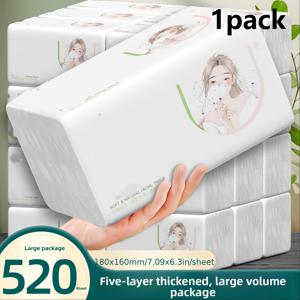 TEMU 1팩 520매 페이셜 티슈, 수량 증가 및 두꺼운 스타일, 부드럽고 두껍고, 가정용으로 매우 적합, 호텔 및 레스토랑에 적용 가능, 대용량, 내구성, 고품질, 다용도, 파티, 결혼식에 적합
