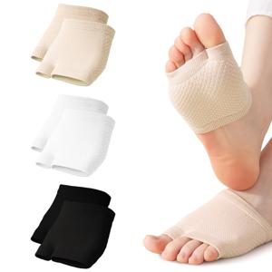 TEMU 미끄럼 방지 반장화 양말 3켤레, 앞발 미끄럼 방지 보호대, 충격 흡수 풋 커버, 오래 서 있더라도 피로 없이 착용 가능한 하이힐, 분할 토우 얕은 입구 양말, 발을 압박하지 않고 숨겨진 느낌, 편안한 여행