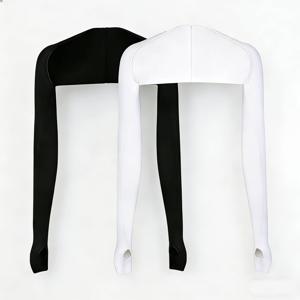 TEMU 여성용 봄/여름 아이스 실키 섬유 원단 통기성 좋고 편안한 아웃도어 숄 장갑 2개, 부드러운 소재, 신축성 있는 스포츠 팔토시, 골프, 달리기, 운전, 낚시에 적합