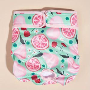 TEMU 1개 강아지 생리 팬티, 애완동물 생리 속옷, 강아지 빨 수 있는 기저귀, 통기성 좋은 애완동물 팬티 (다양한 패턴), 다양한 사이즈