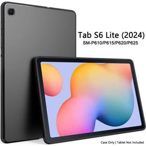 TEMU 삼성 갤럭시 탭 S6 라이트 보호 케이스, 호환 모델: P610/P615/P613/P619/P620/P625. 부드러운 TPU 소재, 가벼움, 스크래치 방지 보호 커버, 블랙. 데일리 사용, 내구성 보호, 디자인
