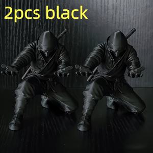TEMU 2개 세트 닌자 펜 홀더, 멋진 데스크탑 장식, 데스크탑 펜 정리함, 볼펜, 만년필, 연필 및 기타 문구류에 적합, 닌자 조각상, 친구 및 동료를 위한 선물