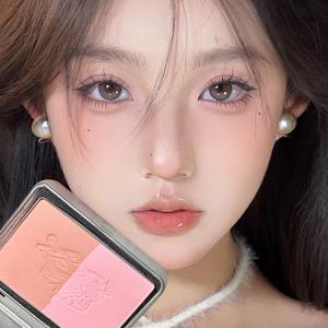TEMU 투톤 블러셔 입체 페이스 연출 블러셔·쉐딩·아이섀도로 활용 가능 분위기 물씬