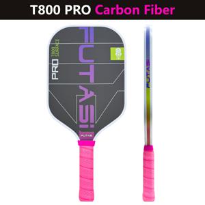 TEMU T800 PRO 카본 파이버 픽클볼 패들 - 텍스처 처리된 프로스트 엔드로 볼 스피너를 향상시켜 뛰어난 내구성을 제공하며, 경쟁 경기와 초보자 모두에게 이상적입니다.