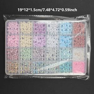 TEMU 3D 리본 액세서리, 24구 레진 리본 미니 플로럴 네일 스톤, DIY 네일 아트용, 여성을 위한 네일 장식 및 네일 살롱 가정용, 네일 아트를 좋아하는 친구나 어머니를 위한 완벽한 선물인 네일 액세서리 세트