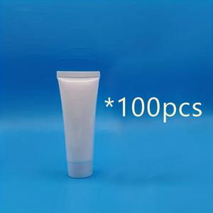 TEMU 100개, 1.7oz 화장품 스퀴즈 튜브 - 샴푸, 바디워시, 핸드크림, 페인트, 소독제, 살균 젤, 여행용 리필 용기, 화이트