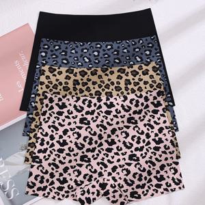 TEMU 프린트 심리스 박서 브리프 4pcs, 우아하고 편안한 통기성 스트레치 여성 속옷