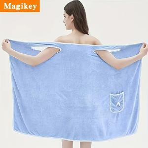 TEMU 포켓이 있는 대형 소프트 코랄 플리스 목욕 타월 - 흡수력 및 빠른 건조, 가벼우면서 내구성 있는 해변, 집, 욕실용, 할로윈, 추수감사절, 크리스마스에 완벽한 선물, 빠른 건조 타월 | 재미있는 디자인 타월 | 내구성 있는 타월 원단