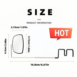 TEMU 신형 자전거 라이딩 안경 - 후방 거울, 반사 평면 거울, 다중 각도 조절 가능, 사이클링 기어