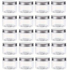 TEMU 20개입 50ml/1.7oz 투명 플라스틱 용기, 주방, 사무실 또는 작업장 보관 및 공예품 정리, 보관 및 포장 주얼리, 페인트 디스펜서 및 화장품 리필 병에 적합. 여행 및 외출에 이상적