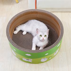 TEMU 특두꺼운 고양이 스크래쳐 보드, 내구성 있는 골판지 고양이 스크래치 패드, 실내 고양이용 2-in-1 캣베드 겸 발톱갈이 도구, 놀이 휴식 및 가구 보호