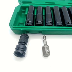 TEMU 11개 1/2인치 임팩트 렌치 소켓 세트 + 어댑터 - 탄소강, 10-24mm 육각 공구 (자동차 수리용), 휴대용 보관 상자 포함