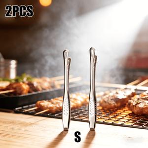 TEMU 스테인리스 스틸 음식 집게 2개/3개 세트 | 녹 방지, 스크래치 방지, 바베큐, 샐러드, 디저트, 뷔페에 특히 적합, 다용도 금속 음식 집게, 조리기구 | 어머니의 날, 아버지의 날, 추수감사절 및 기타 공휴일을 위한 이상적인 선택 | 우아하고 내구성이 뛰어남