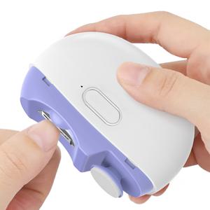 TEMU USB 충전식 2-in-1 네일 드릴 - 미니 LED 조명 네일 그라인더 폴리셔, 조용하고 세련된 디자인, 살롱급 품질의 결과, 오렌지/라이트 퍼플, 친구 및 가족을 위한 선물