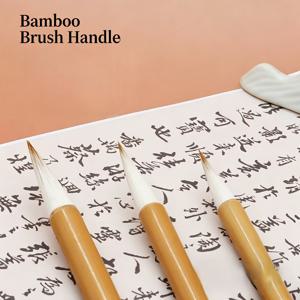 TEMU 백구름 혼합모(Jianhao) 서예 붓 3종 세트, 초보자 및 서예 애호가용, 전통 중국화, 서예 필기, 배경 음영 등에 사용 가능