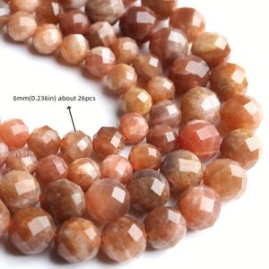 TEMU 21/26개 천연석 고품질 면처리된 선스톤 비즈, 보석 만들기 DIY 매력 팔찌 목걸이용 화려한 루스 스페이싱 비즈, 섬세한 수제 공예 액세서리 남성 선물