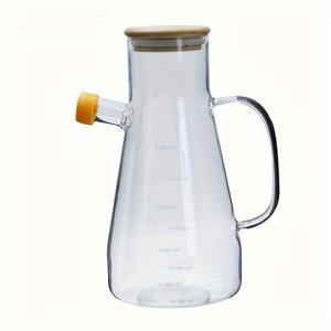 TEMU 900ml/1000ml 누수 방지 유리 오일 디스펜서 - 내열성 고 붕규산 유리 올리브 오일 및 식초 병 - 주방, BBQ, 캠핑 및 피크닉용 물방울 방지 스파우트 - 식기세척기 사용 가능 크루엣 세트