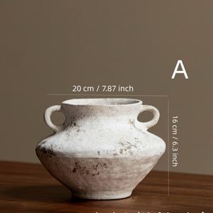 TEMU 소박하고 아름다운 와비-사비 스타일의 빈티지 세라믹 꽃병. 홈 데코 매니아와 레트로 애호가를 위한 완벽한 선물입니다. 이 수제 도자기 작품은 데일리 사용, 집들이 선물로도 적합한 장식품으로 사용할 수 있습니다.