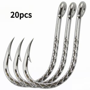 TEMU 20pcs Strong Offset Fishing Hooks for Bass Trout Bla Bream Lure Jigging with Bright Tin Finish Heavy Duty Freshwater Saltwater Fish Hooks