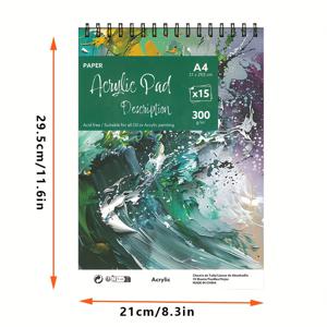 TEMU 대형 사이즈 코일 제본 스케치북, 유화 패드, 아크릴화 패드 - A4 사이즈, 고품질 두꺼운 표지, 두꺼운 종이 페이지, 드로잉, 유화, 아크릴화에 적합, 초보자 또는 전문가용, SKOH 브랜드, 모든 유형의 예술가 및 미술 학생에게 적합 | 예술적인 표지 디자인 | 튼튼한 제본, 생일/크리스마스/선물용, 사계절 사용 가능, 코일 제본 노트북