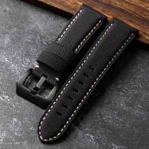 TEMU 파네라이 해밀턴 LUMINOR TAG OMEGA HEUER 남성용 손목시계 밴드 브레이슬릿 22mm 24mm 26mm 카본 파이버 나일론 캔버스 시계 밴드