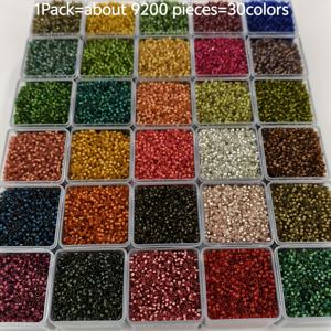 TEMU 9200개 유리 시드 비즈, 2.5mm 30색 장식 매직 쌀알 비즈, 주얼리 제작, 목걸이, 반지 및 귀걸이 제작 재료 주얼리 제작 키트