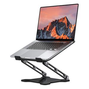 TEMU 휴대용 접이식 노트북 스탠드 - 높이 조절 가능, 에르고노믹 디자인, MacBook Air/Pro 및 iPad용, 가벼운 알루미늄 합금, 컴팩트한 안정성, 홈 오피스, 여행, 학교용 데스크 액세서리, 내구성 있는 구조
