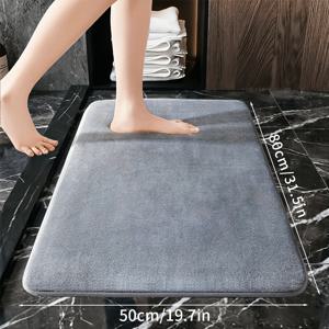 TEMU 초극세사 흡수성 바닥 매트 25D 두꺼운 미끄럼 방지 세탁기 사용 가능 고급 메모리폼 욕실 매트 속건 두꺼운 욕실 러그 부드럽고 편안한 홈 데코 거실 주방 세탁실 침실 실내 사용