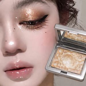 TEMU 하이라이트추천 콘서트 하이라이터 큐빅 글리터 발색 톤업 후 모노톤 하이라이터 섀도우 블링썸하일라이트