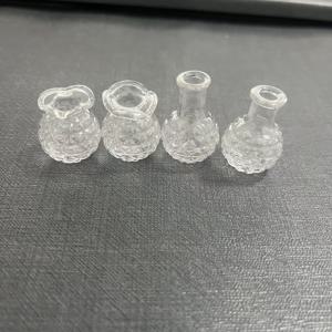 TEMU 인형의 집, DIY 공예 및 사진 소품용 미니 유리병 4개 - 투명 PVC 무첨가 타원형 소원병, 손세탁 주의, 가정 장식용 장식 유리 용기, 선물, 결혼식 답례품, 잔여물 없음
