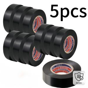 TEMU 블랙 PVC 전기 절연 테이프 - 강력한 접착력, 내열성, 방수성, 내구성, 전선, 라켓 그립, 가정용으로 적합 - 절연 난연 테이프