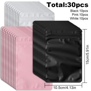 TEMU 30개입 두꺼운 자동밀봉 방습 코팅 재봉지 세트 - 보석, 화장품, 문구류 포장용 - 소형 선물용 파우치 다양한 사이즈 소매 전시 및 보관용