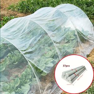 TEMU 37개입 4mm 유리 섬유 정원 지지대 - 180cm/70.9인치 유연한 식물 지지대 (온실/오이/덩굴용), 견고한 플라스틱 구조로 안정적, 정원 선반 시스템, 튼튼한 구조