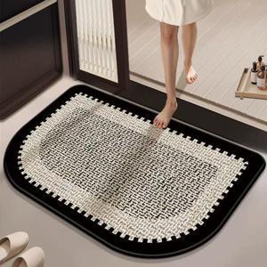 TEMU 반원 규조토 발매트 욕실매트 흡수 빠른건조 미끄럼방지 400mm*600mm
