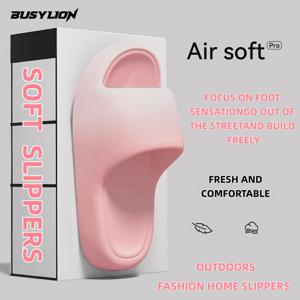 TEMU BUSYLION 여성용 그라데이션 슬리퍼, 밑창 및 쿠션성 있는 깔창 포함 - 실내/실외용, 사계절용, 그라데이션 색상, 집, 휴가, 데일리웨어용으로 편안함 - 캐주얼 코디 신발, 여성 신발