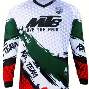 TEMU RAC 팀 다운힐 저지 산악 자전거 레이싱 티셔츠 자전거 사이클링 저지 모토크로스 셔츠 MTB 모터스포츠