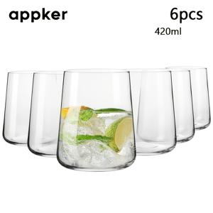 TEMU 유리컵 세트 2/4/6개, 내열컵, 우유 및 주스컵, 과일차컵, 탄산음료 버블워터컵, Cold ink Cup, 파티 답례품