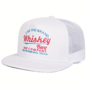 TEMU 남성용 WHISKEY BENT 메쉬 야구 모자 1개, 힙합 모자, 야외 스포츠 사이즈 조절 캐주얼 모자, 봄 가을 나들이, 여행, 해변 휴가용