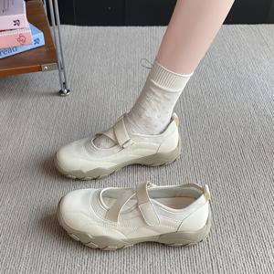 TEMU 여성용 패션 빈티지 메리珍 슈즈, 부드러운 밑창의 편안한 얕은 굽 플랫슈즈, 봄/여름 캐주얼 출퇴근용 여성 신발, 여성 신발, 스니커즈