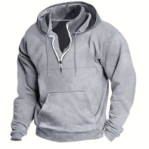 TEMU 남성용 하프 지퍼 멋진 후드티, 겨울 가을용 남성용 캐주얼 후드 티셔츠 스트리트웨어, 선물용
