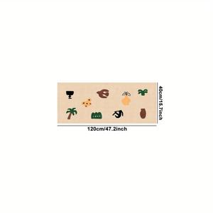 TEMU 1개 긴 침실 러그 - 부드럽고 고급스러운 거실 침대 옆 카펫, 모던 홈 데코 - 편안한 바닥재, 쉬운 미적 감각, 패셔너블한 러그, 아파트 생활