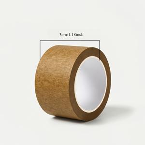 TEMU 수용성 크라프트 종이 테이프 3롤 팩, 브라운 크라프트 종이 테이프, 사진 액자 장착용, 튼튼한 포장, 강력한 접착력