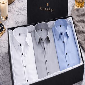 TEMU 남성용 3피스 정장 셔츠 - 비즈니스, 사무실 및 행사에 적합한 맞춤형 버튼업