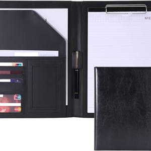 TEMU 1개 패드 정리함 바인더, 면접 이력서 폴더, 법적 서류, 명함 홀더, A4 레터 사이즈 노트, 인조 가죽
