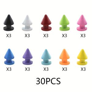 TEMU 각 팩에는 8X12mm 뾰족한 컬러 스프레이 페인팅 리벳 30개가 들어 있습니다. 가죽 추가, 공예, 의류, 가방 및 신발 장식에 적합합니다.