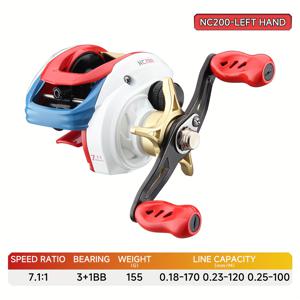 TEMU HAUT TON 플레임 드래곤 스피닝릴, 3+1 메탈 베어링, 7.1:1 기어비, 최대 제동력 5kg, ABS 경량 스풀 핸들, 155g 경량 스피닝릴, 메탈 스풀, 세라믹 스무스 라인 가이드, 다양한 수중 낚시에 적합