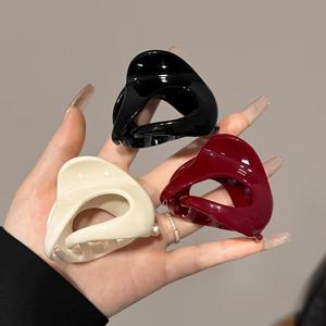 TEMU 여성용 파티 헤어 액세서리 패션 흑백 레드 페이스 러브 그립 3개 세트
