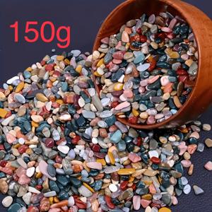TEMU 150G 7색 천연 아게이트 - 색상의 돌, 분재, 수족관 장식에 이상적, 어항, 화분 및 테라리움에 적합하며 테라리움 하부재로도 사용 가능, 혼합 스톤